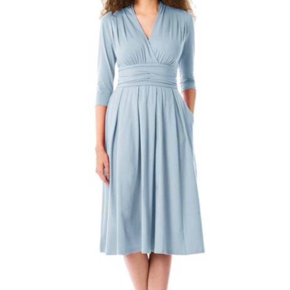 Sigrid Olsen Light Blue Midi Dress, XS